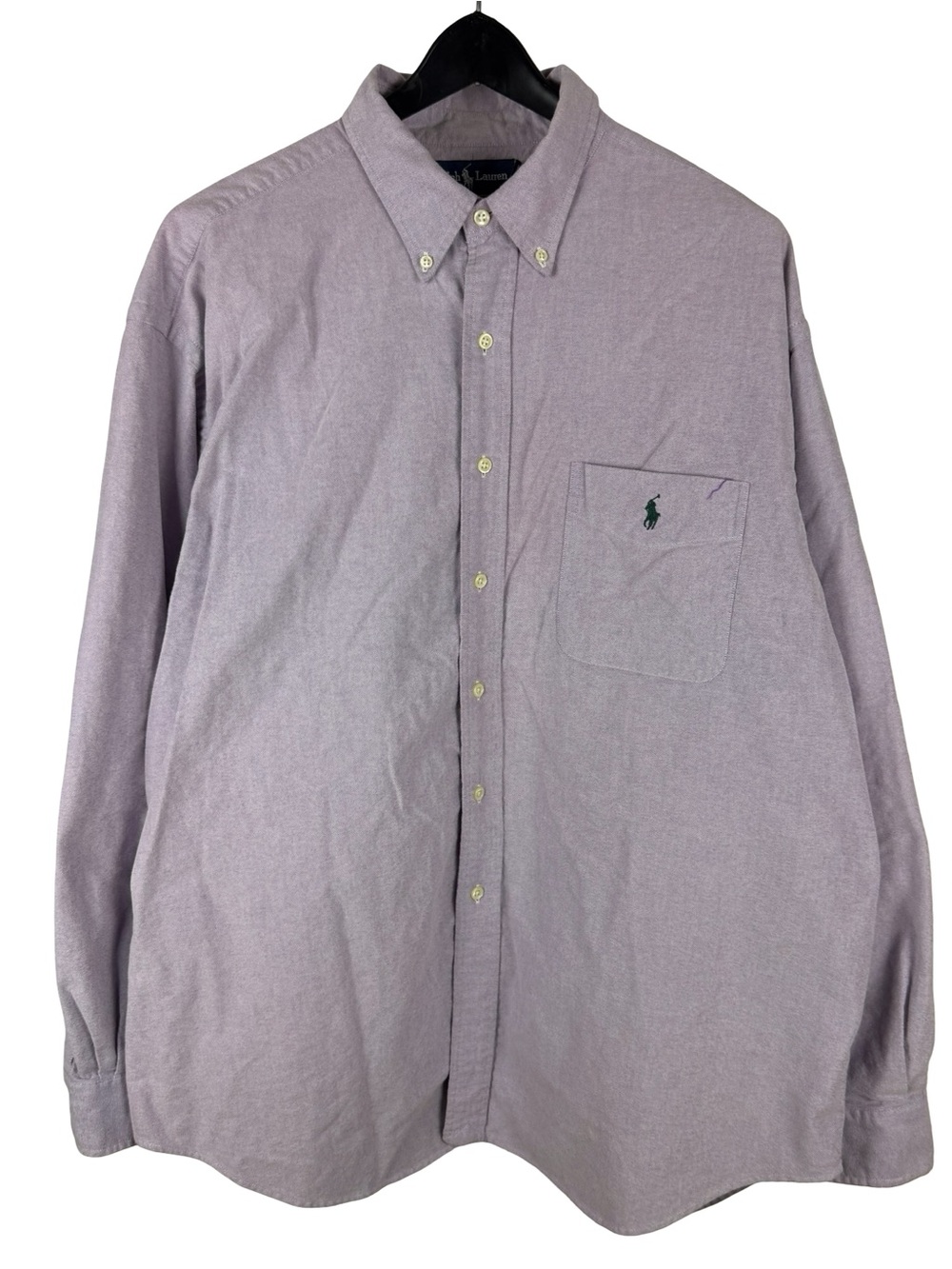 Vintage 2000s Polo Ralph Lauren Big 100% Cotton Purple Button Up Shirt Size XL